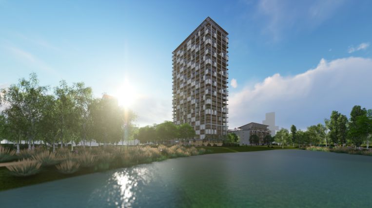 5x bijzondere kantoren, woningen en woontorens van hout 5 Hoogbouw Van Hout In Antwerpen