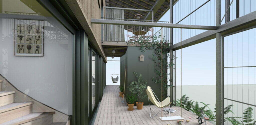 Architect Philippe bedacht een duurzame deelwoonwijk in Eindhoven 1 Veranda 210705